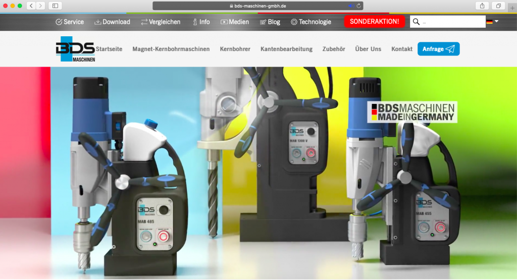 BDS Maschinen GmbH Website